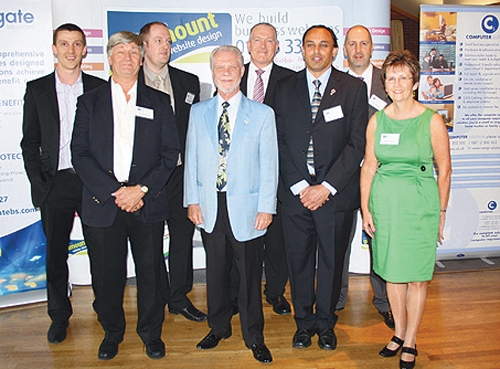 David Gold (centre) with the founder members of the Caterham BEA at the launch event.