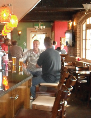 The impressive bar at The Coach House.