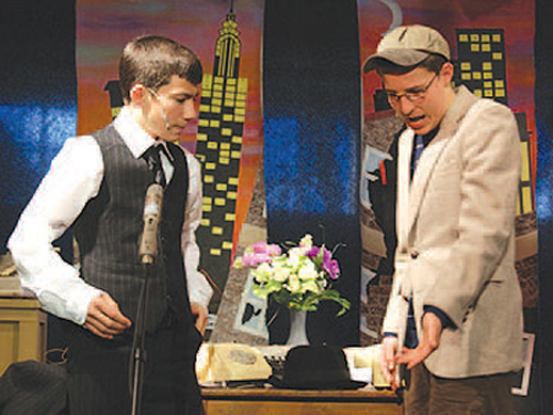 Daniel Sharma (left) and Harry Lindley as Mr Mushnik and Seymour.