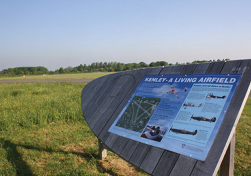 One of the information boards to be found near the RAF Kenley Tribute at Kenley Airfield.